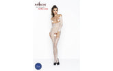 Passion Lingerie BS031 Open Cup Womens Bodysuit One Size White Teddies and Bodysuits